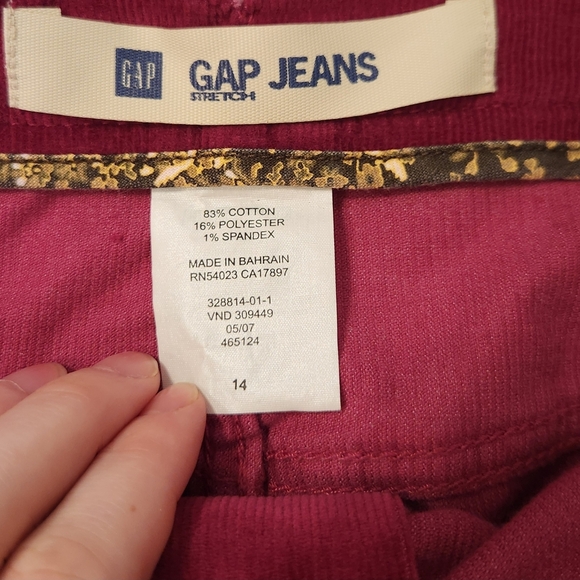GAP Jeans Stretch Magenta Pink Corduroy Mini Skirt Women’s Sz 14 #908 - Picture 4 of 5